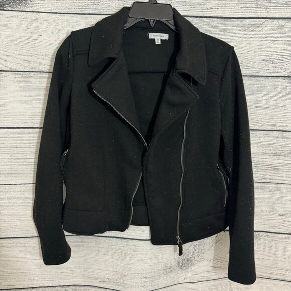 Max Studio Zip Up Trim Moto Jacket Size XS - Picture 3 of 3